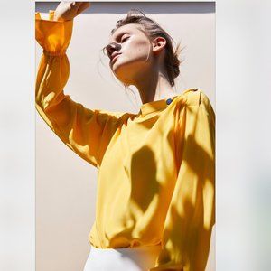 Creatures of comfort silk blouse